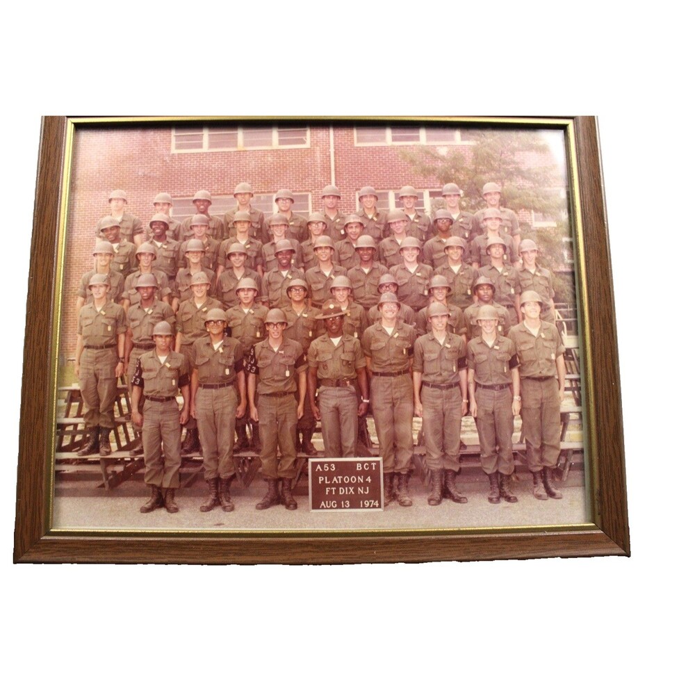 1974 USA ARMY-Platoon 4-Fort Dixon NJ-Aug 13 1974-Color 8x10 Photo